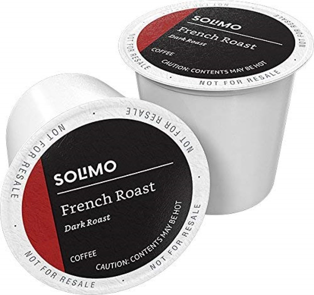 Solimo Dark Roast Coffee Pods K-Cup Brewers, 100 Count