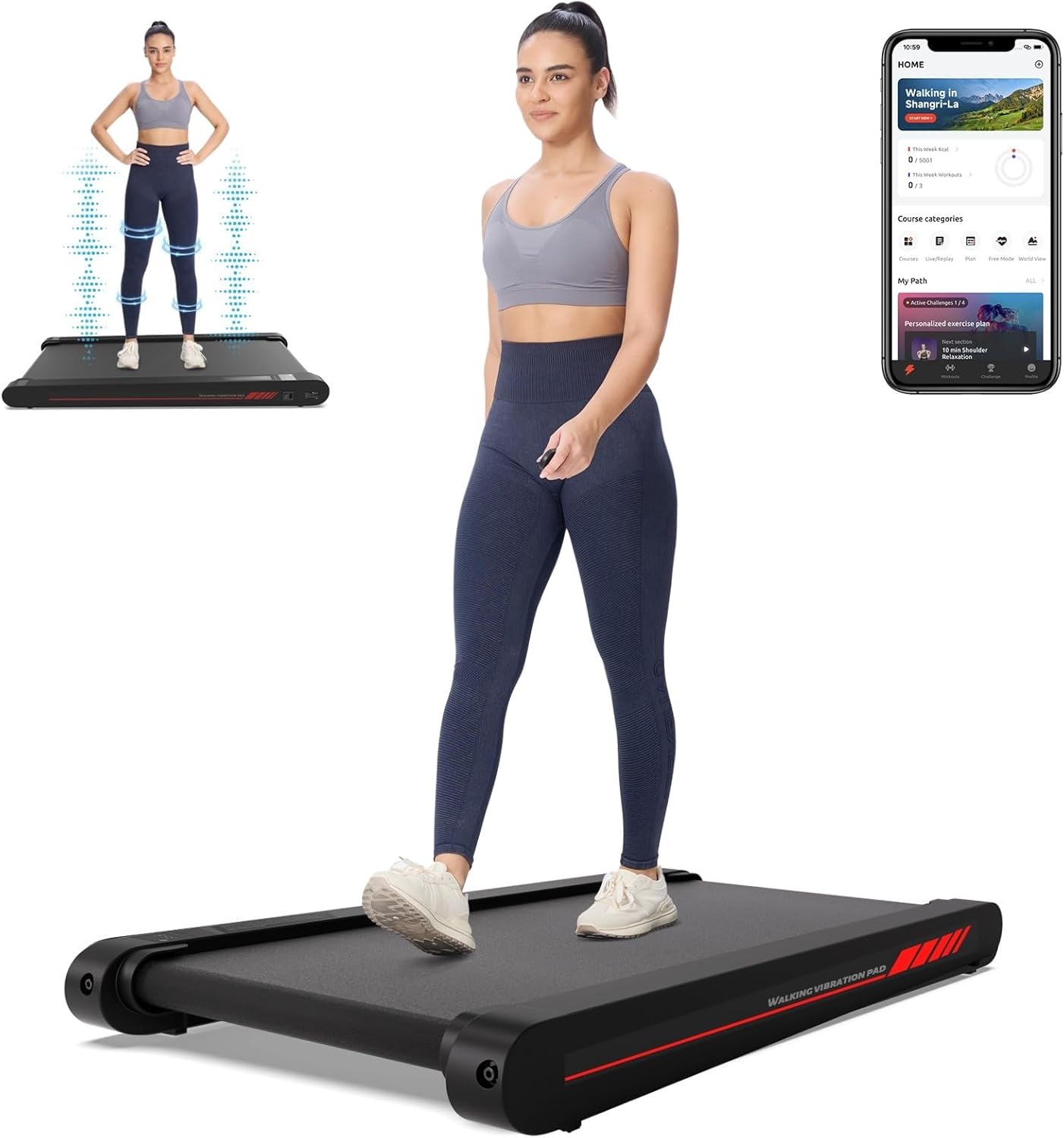 Sperax Walking Pad,2.5HP Under Desk Treadmills for Home,320 Lbs Capacity 3 in 1 Portable Walking Treadmill