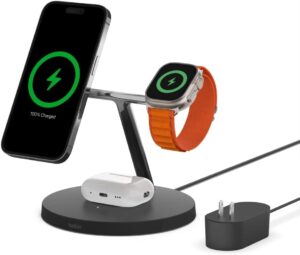 Belkin MagSafe Charger, 3-in-1 Wireless Charging Stand